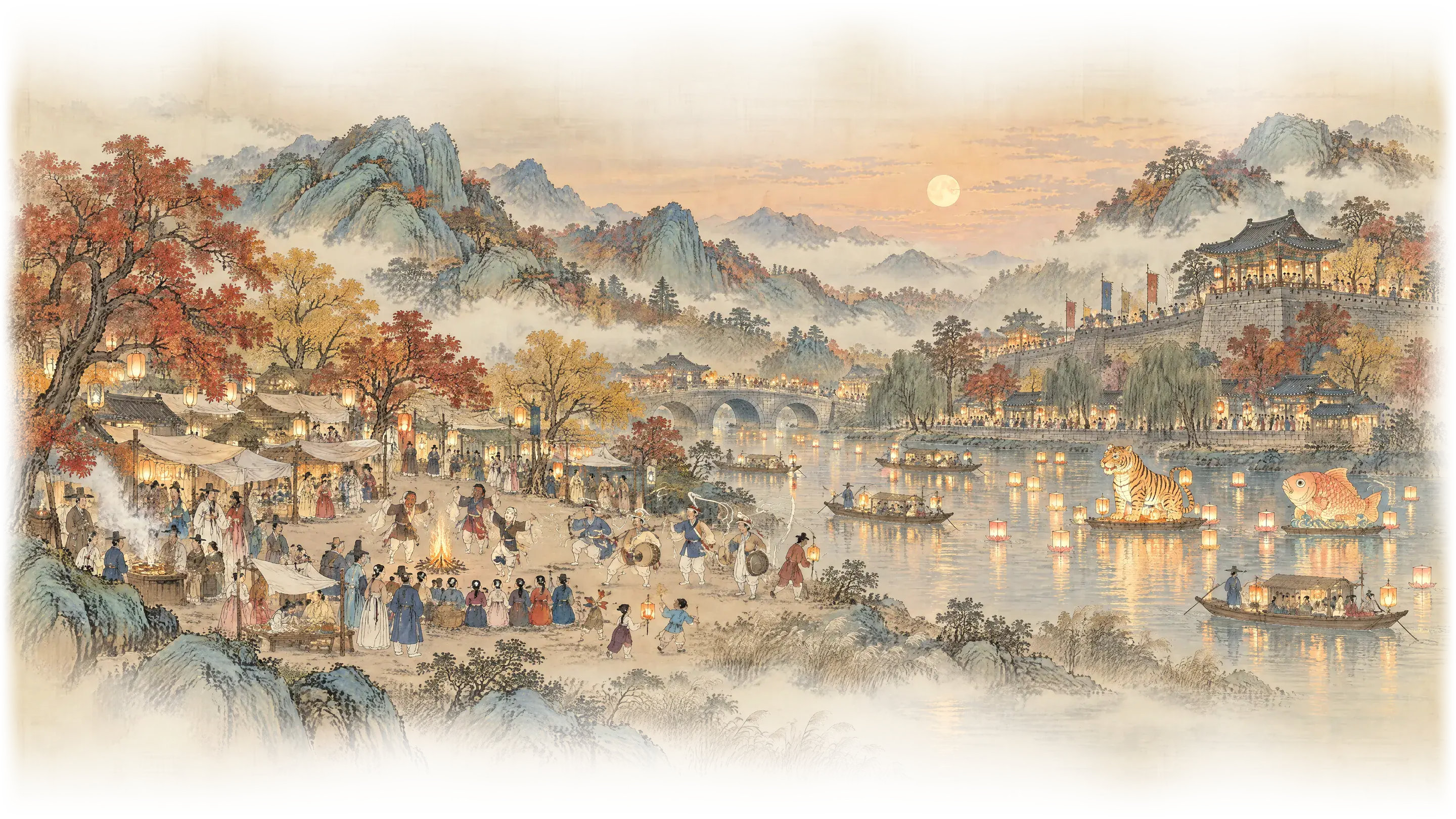 A village wall where people gather to read festival notices