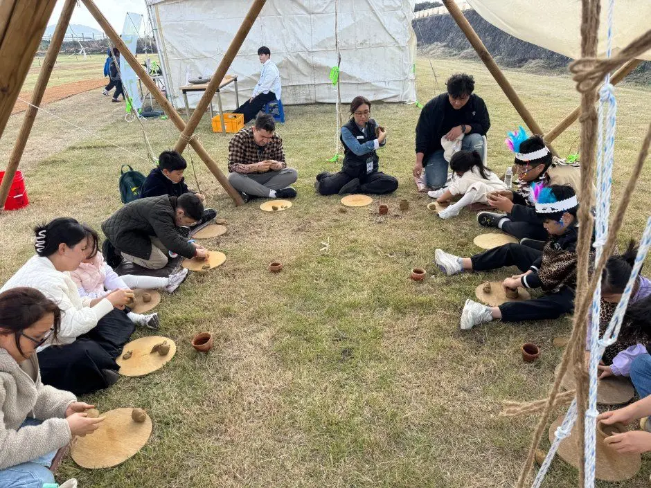 제주 고산리 유적 선사축제 모습