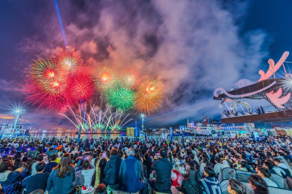 여수밤바다 불꽃축제 모습
